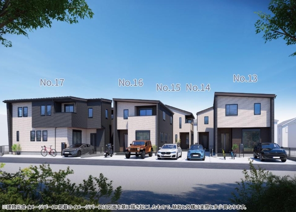 相模原市中央区横山台2丁目の新築戸建て14号棟の外観の写真