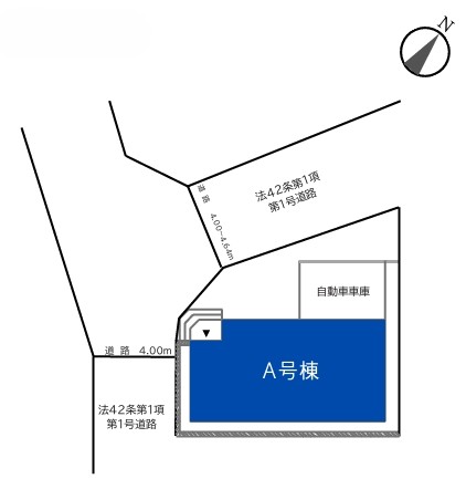 相模原市南区御園3丁目の新築戸建ての区画図の写真