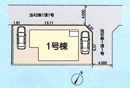 相模原市南区相模台7丁目の新築戸建ての区画図の写真