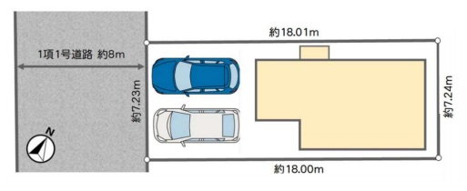 相模原市南区下溝の中古戸建ての区画図