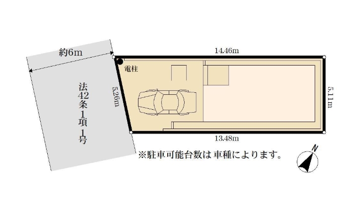 相模原市南区相武台3丁目の新築戸建ての区画図の写真