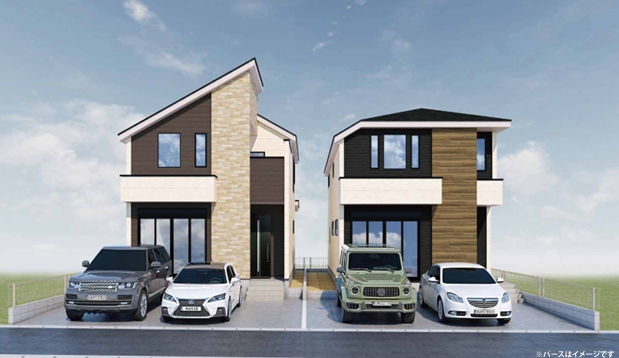 八王子市富士見町の新築戸建て2号棟の外観