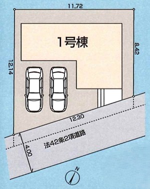 八王子市泉町の新築戸建ての区画図