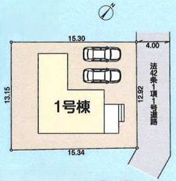 八王子市泉町の新築戸建ての区画図
