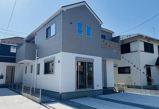 八王子市長沼町の新築戸建て1号棟の外観