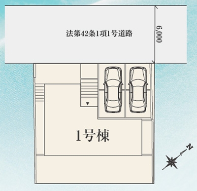 八王子市西寺方町の新築戸建ての区画図