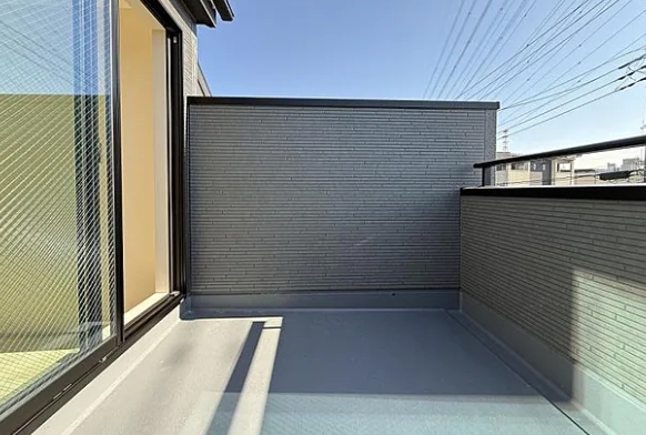 八王子市大谷町の新築戸建て3号棟のバルコニー
