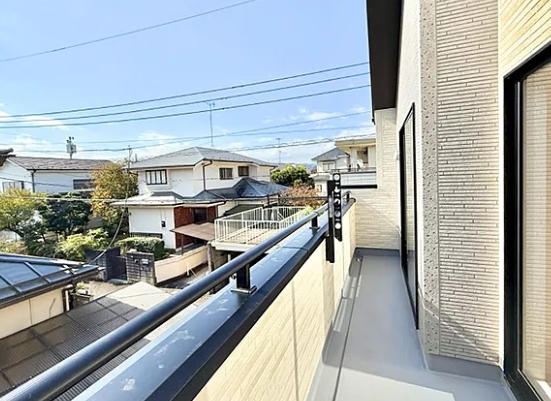 八王子市散田町２丁目の新築戸建て1号棟のバルコニー