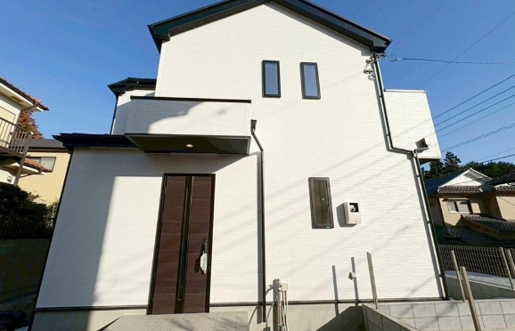 八王子市下柚木の新築戸建ての外観の写真