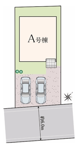 八王子市下恩方町の新築戸建ての区画図