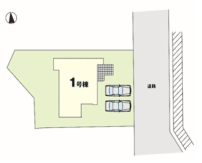 八王子市打越町の新築戸建ての区画図