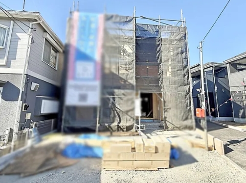 相模原市中央区上溝の新築戸建て1号棟の外観の写真