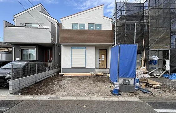 相模原市中央区上溝の新築戸建て1号棟の外観の写真