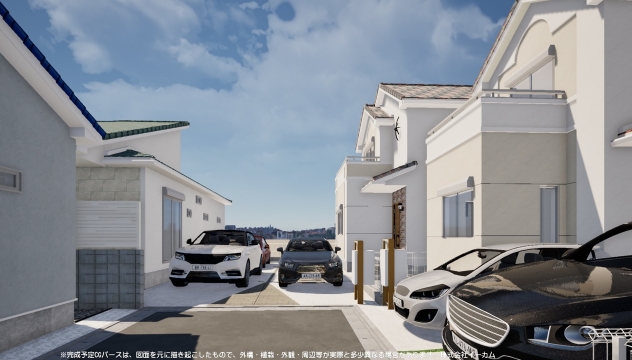 相模原市中央区田名の新築戸建て2号棟の外観の写真