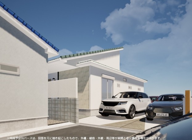 相模原市中央区田名の新築戸建て2号棟の外観の写真