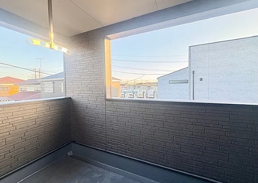 相模原市中央区田名の新築戸建て1号棟のバルコニーの写真