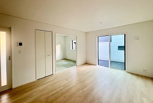 相模原市中央区田名の新築戸建て1号棟のリビングの写真