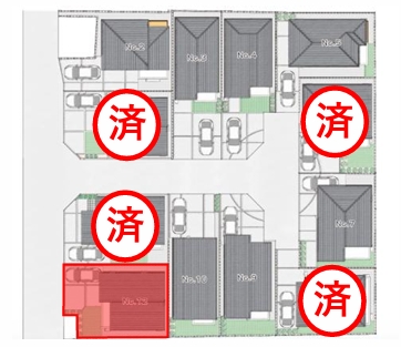 相模原市緑区東橋本3丁目の新築戸建て12号棟の区画図の写真