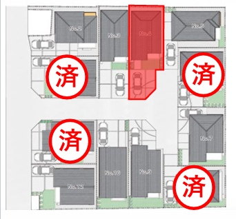 相模原市緑区東橋本3丁目の新築戸建て4号棟の区画図の写真