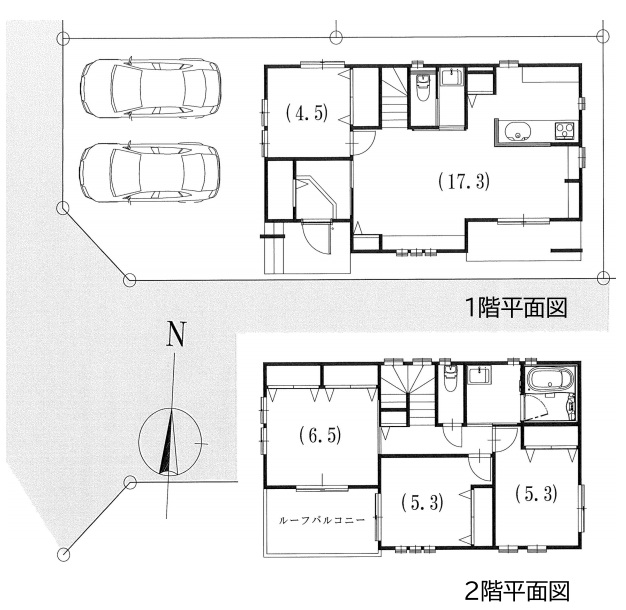 相模原市緑区二本松3丁目の中古戸建ての間取図