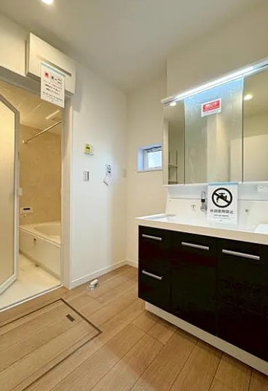 相模原市緑区大島の新築戸建て1の洗濯機置場の写真