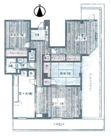 相模原市南区東林間3丁目の中古マンション4階部分の間取図