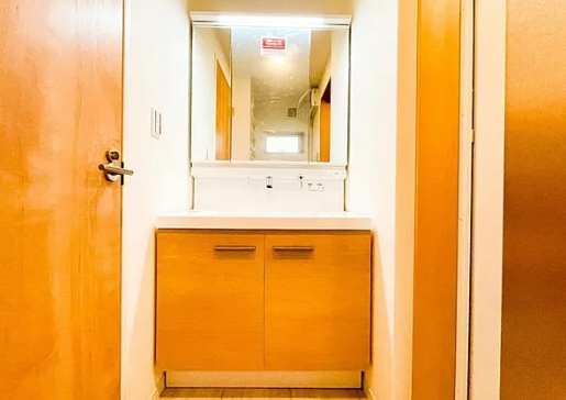 相模原市南区南台4丁目の新築戸建て1号棟の洗面化粧台の写真