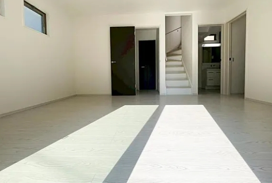 相模原市南区の新築戸建て1号棟のリビングの写真