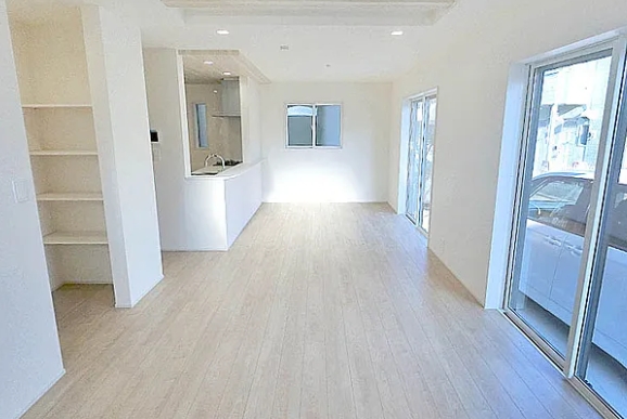 相模原市南区若松5丁目の新築戸建てのリビングの写真