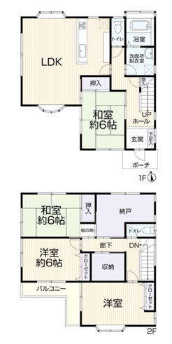 町田市相原町の中古戸建ての間取図の写真