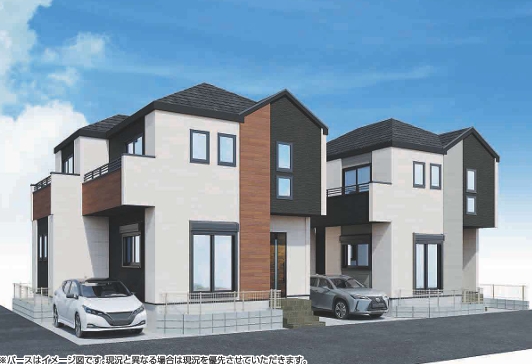 相模原市中央区富士見2丁目の新築戸建て2号棟の外観の写真