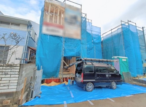 相模原市中央区上溝の新築戸建て1号棟の外観の写真