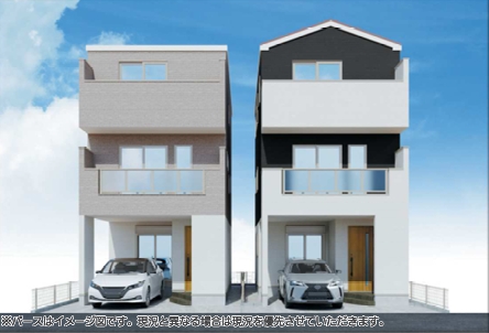 相模原市中央区小町通1丁目の新築戸建て1号棟の外観の写真