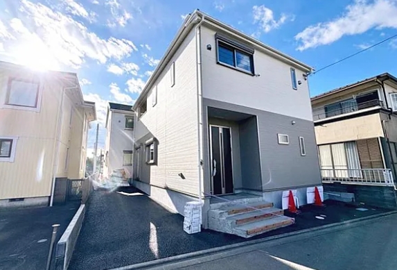 相模原市中央区田名の新築戸建て1号棟の外観の写真