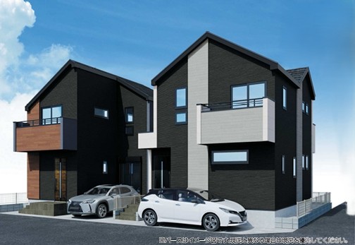 相模原市中央区由野台1丁目の新築戸建て1号棟の外観の写真