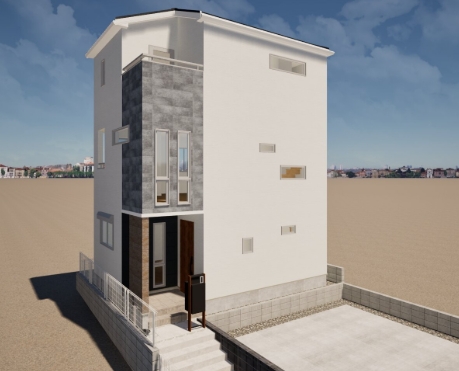 相模原市緑区東橋本3丁目の新築戸建て2号棟の外観の写真