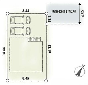 相模原市南区新磯野1丁目の新築戸建ての区画図の写真