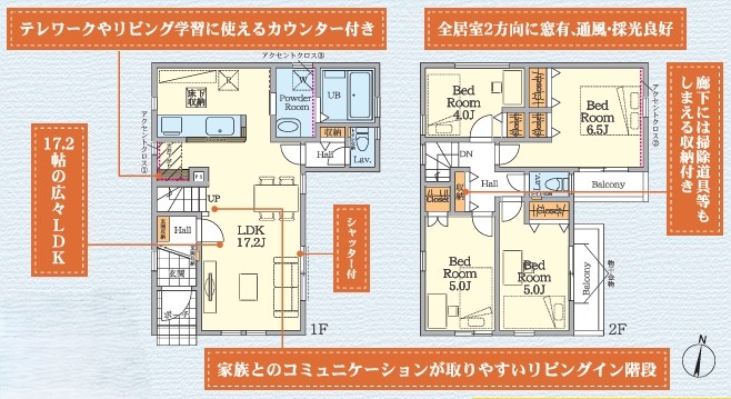 相模原市南区文京1丁目の新築戸建ての間取図の写真