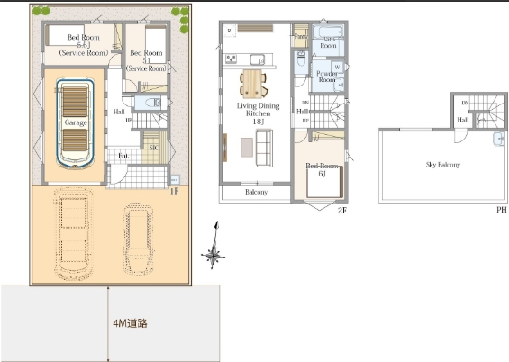 相模原市南区磯部の新築戸建ての間取図の写真