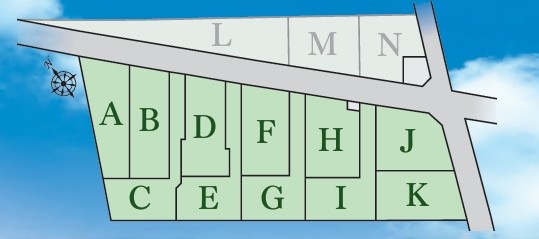 相模原市南区西大沼3丁目の新築戸建てM号棟の区画図の写真
