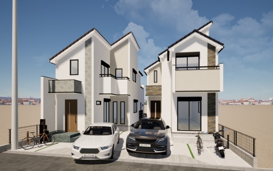 相模原市南区相南2丁目の新築戸建て1号棟の外観の写真