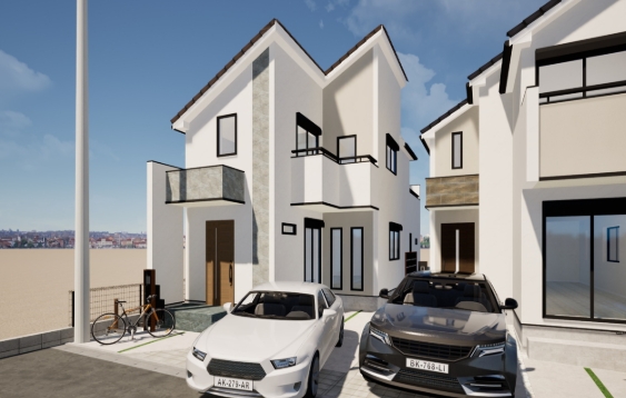 相模原市南区相南2丁目の新築戸建て1号棟の外観の写真