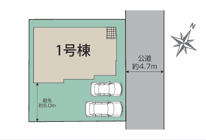 相模原市南区相南3丁目の新築戸建ての区画図の写真