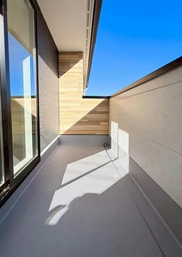 町田市金井8丁目の新築戸建ての1号棟のバルコニーの写真