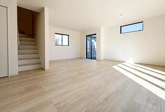 町田市金井8丁目の新築戸建ての1号棟のリビングの写真