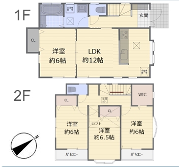 町田市金井ヶ丘2丁目の中古戸建ての間取図の写真