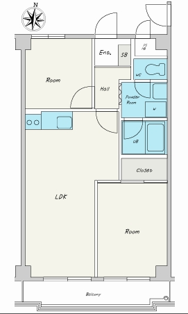 町田市金井ヶ丘4丁目の中古マンション3階部分の間取図の写真