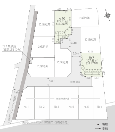 町田市金森6丁目の土地区画の区画図の写真