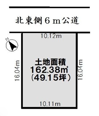 町田市小山ヶ丘3丁目の土地区画の区画図の写真