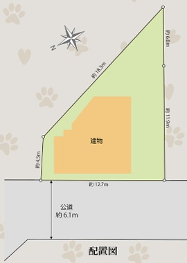 相模原市中央区上矢部5丁目の土地の区画図の写真